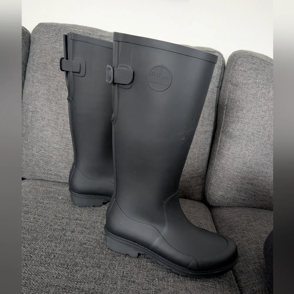 Fitflop Women's Tall Black Rain Boots